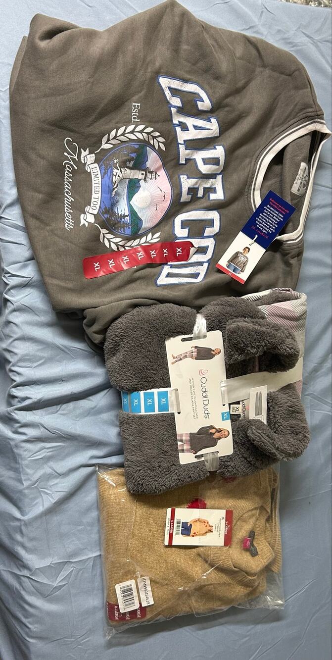 NWT Womens XL Lounge Sweater Bundle 3pc Cuddl Duds Cape Cod (WCB6)